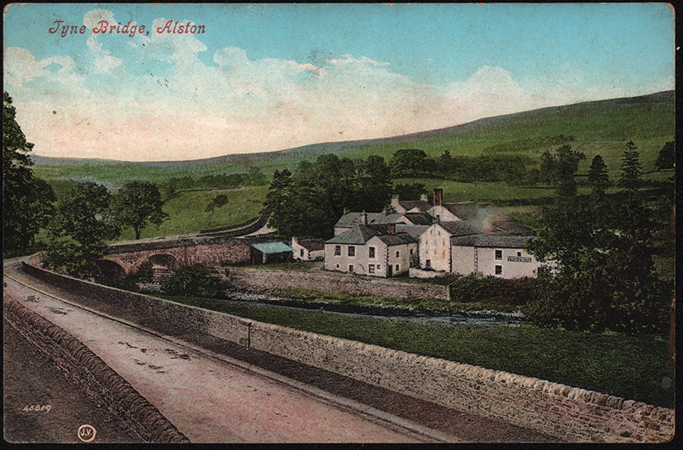 This copy coll Malcolm Hymers. Posted 1909 from Alston. Also from the Carlisle Patriot 1844:
Alston Brewery
 NEWSPAPER: CARLISLE PATRIOT   EDITION: SEPT 20, 1844

By Private Contract, or let for a term of years and entered upon at May Day, 
1845,

All that old established and well accustomed brewery called ALSTON BREWERY, 
situate at Alston, in the County of Cumberland, with the messuage or 
dwelling house, garden, meadow field, pasture, cottages, malting houses, 
stables, and buildings adjoining thereto, and the plant, vats, casks, and 
all other utensils and materials belonging to the said brewery.
And also, three well accustomed inns, or public houses, situate in Alston 
aforesaid called the ROYAL OAK, the GREYHOUND, and the DUN COW.
And also, all that tenement or farm hold, called CLARGILL HEAD FARM, situate 
near Alston, and containing upwards of 175 acres.

And also, several cottages or dwelling houses, situate in Alston aforesaid, 
and certain allotments, plots or parcels of land, situate in the Parish of 
Alston.

Further particulars may be had by applying to Mr. EMERSON, at the brewery : 
to Mr. DICKINSON, Solicitor, Alston : or at the office of Messrs. 
BAINBRIDGE, Solicitors, Alston

Alston, August 20, 1844

See also. https://historicengland.org.uk/listing/the-list/list-entry/1144988