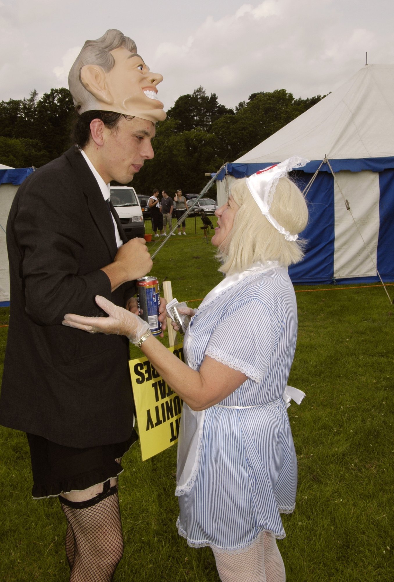 "Nurse" Sheila Hodgson begs Jaxk lambeth/Tony Blair to ease up on the beer until retirement.